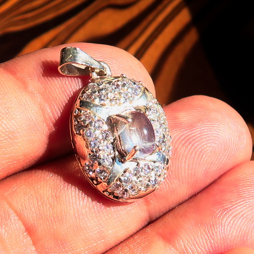 Moonstone Silver Pendant, Sterling Silver Pendant, Gemstone Pendant,